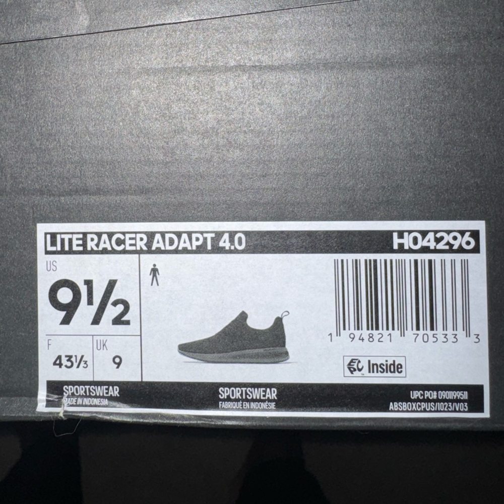 Adidas Lite Racer Adapt 4.0 in Black